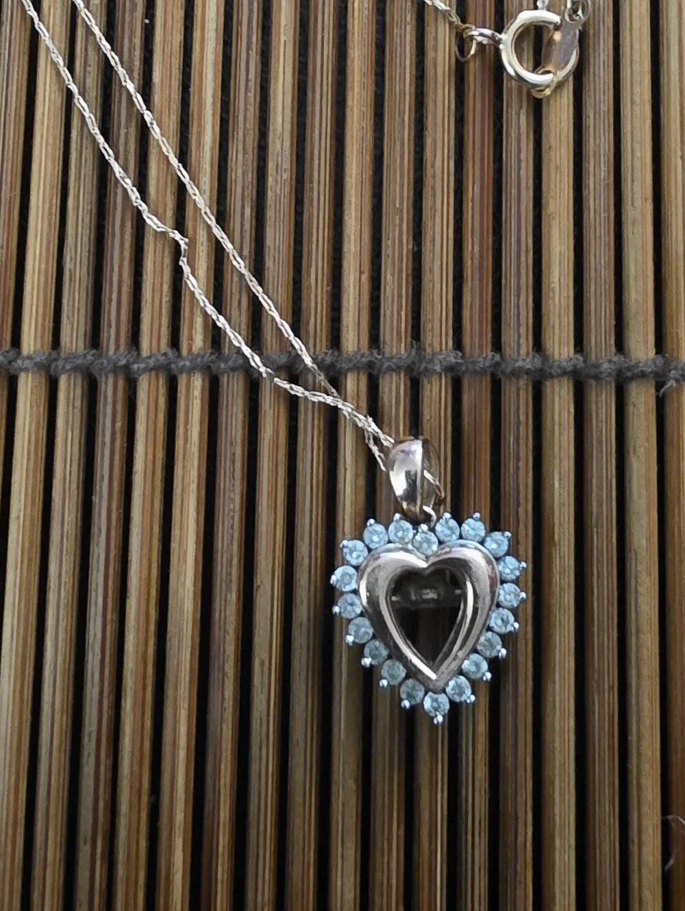 10k Diamond Heart Rose Gold Necklace (Vintage)
